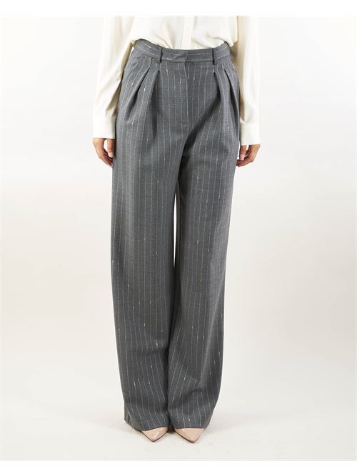 Luxury pinstriped trousers with double pences Simona Corsellini SIMONA CORSELLINI | Pants | PA01401TGES0003652